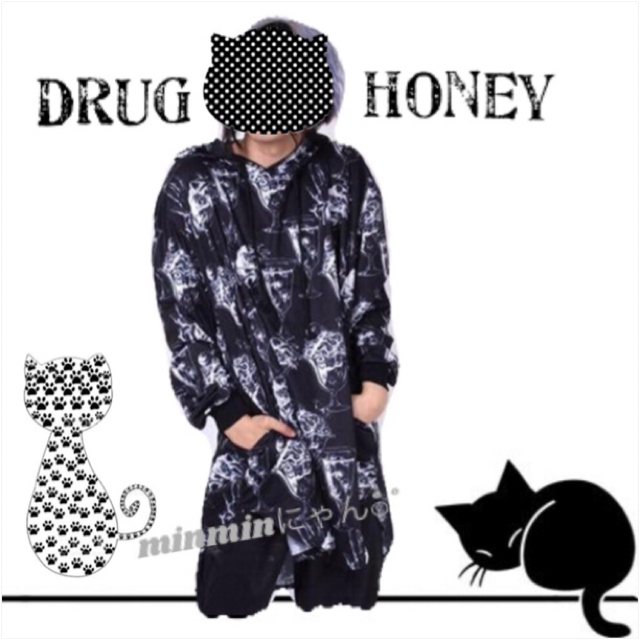 【Drug】スイーツ臓器総柄シャツ