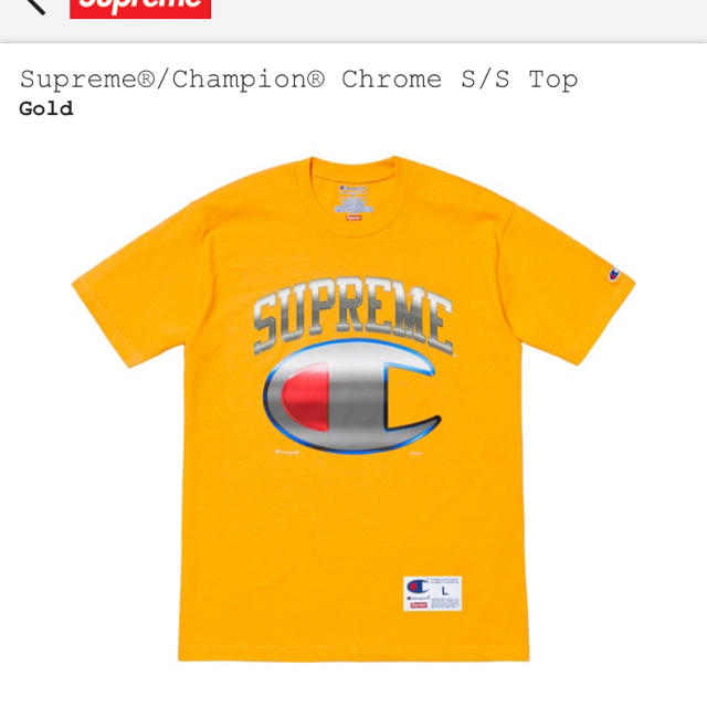 Supreme(シュプリーム)のSupreme Champion Tee Gold メンズのトップス(Tシャツ/カットソー(半袖/袖なし))の商品写真