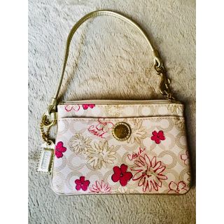 コーチ(COACH)のCoach オプアート 小物入れ 花柄(ポーチ)