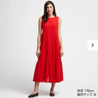 ユニクロ(UNIQLO)のUNIQLO ティアードロングワンピース (ノースリーブ)(ロングワンピース/マキシワンピース)