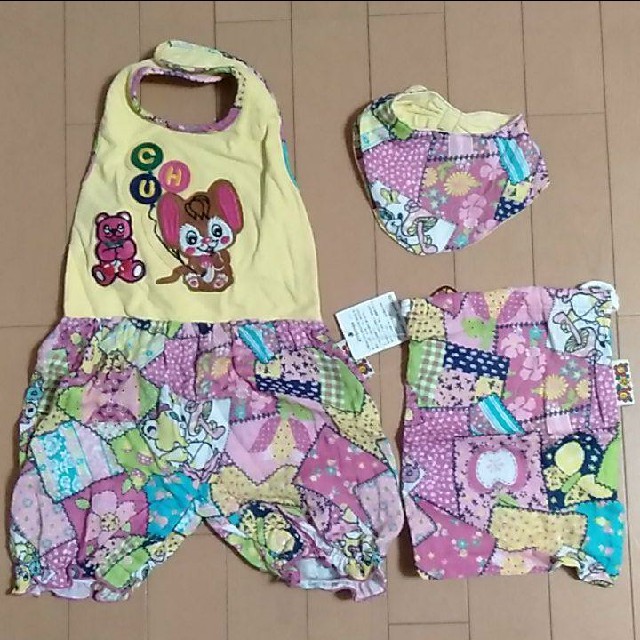 GrandGround(グラグラ)のチェリッチュ　★新品✳ロンパース　つなぎ　90 キッズ/ベビー/マタニティのキッズ服女の子用(90cm~)(その他)の商品写真