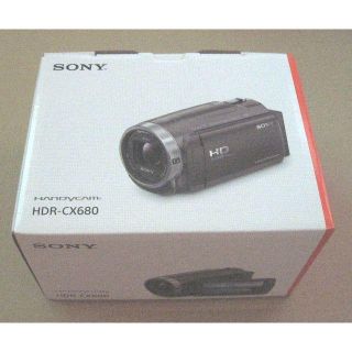 ソニー(SONY)の新品 SONY HDR-CX680 レッド 赤 ハンディカム スタミナ 60倍(ビデオカメラ)