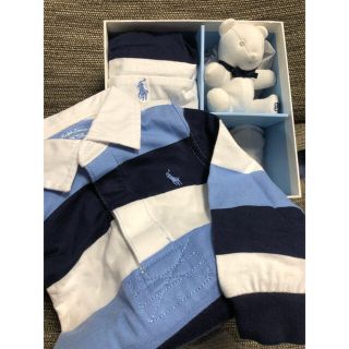 ラルフローレン(Ralph Lauren)の［新品］ラルフローレン ベビーギフト カバーオール&ぼうし&くまさん 3点セット(カバーオール)