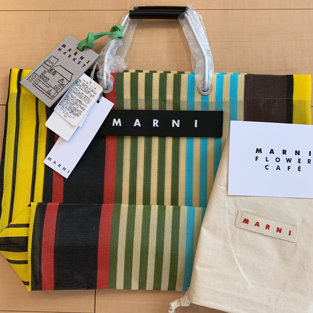 MARNI マルニ ストライプバッグ マルチイエロー