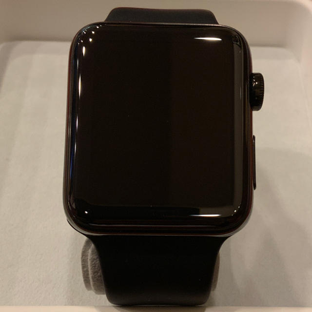 人気ショップ Apple (純正品) Watch ブラックステンレス 42mm series2 腕時計(デジタル)