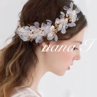 ウエディング ヘッドドレス 小枝 ヘアアクセ 花髪飾り(ヘッドドレス/ドレス)