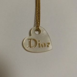 クリスチャンディオール(Christian Dior)の【Christian Dior】ハートモチーフネックレス　ホワイト(ネックレス)