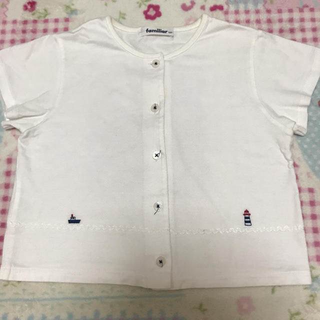 familiar(ファミリア)のfamiliar  半袖カーディガン120 キッズ/ベビー/マタニティのキッズ服女の子用(90cm~)(カーディガン)の商品写真