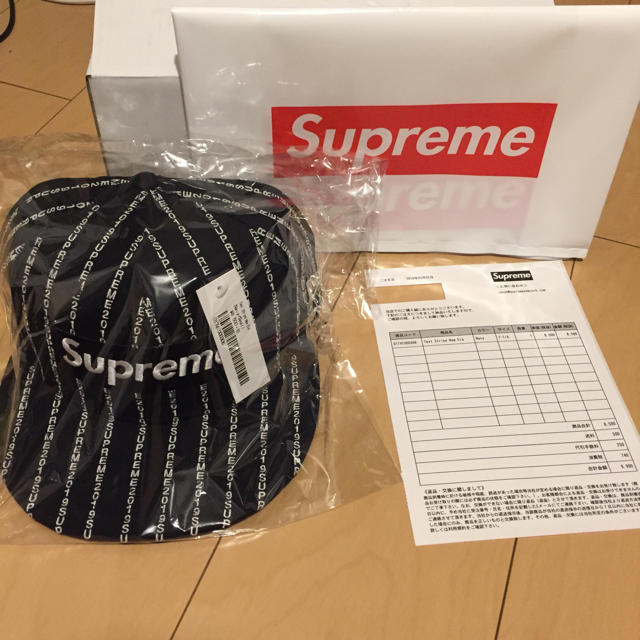 帽子Supreme Text Stripe New Era