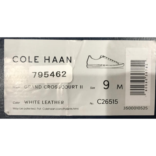 Cole Haan(コールハーン)の白 27.0 コールハーン COLE HAAN グランド クロスコート Ⅱ メンズの靴/シューズ(スニーカー)の商品写真