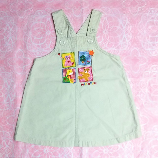 mikihouse(ミキハウス)のミキハウス ジャンパースカート 90 キッズ/ベビー/マタニティのキッズ服女の子用(90cm~)(スカート)の商品写真