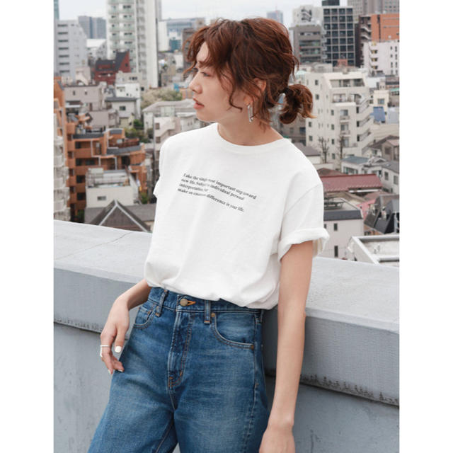 新品タグ付き Ungrid バックフォトプリントTee アングリッド ホワイト