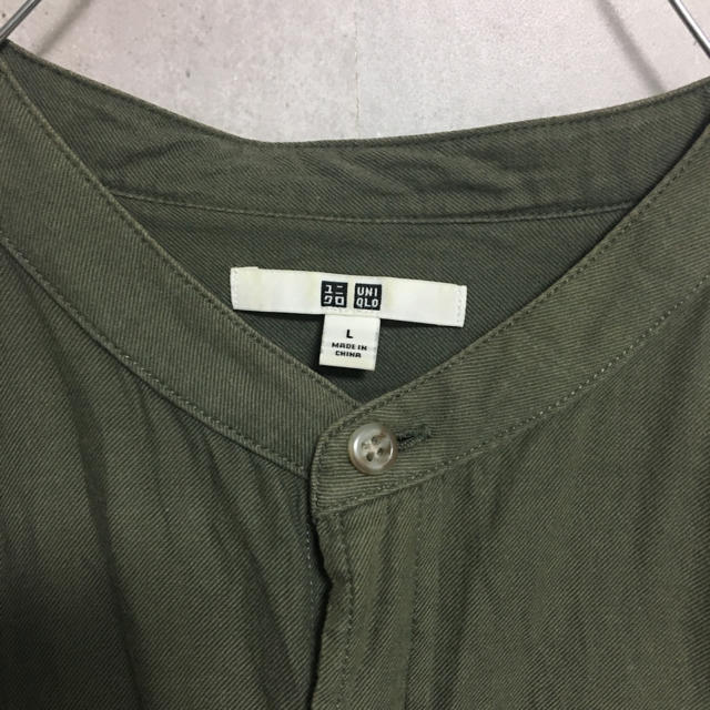 UNIQLO(ユニクロ)のユニクロ UNIQLO ノーカラー 長袖 シャツ メンズのトップス(シャツ)の商品写真