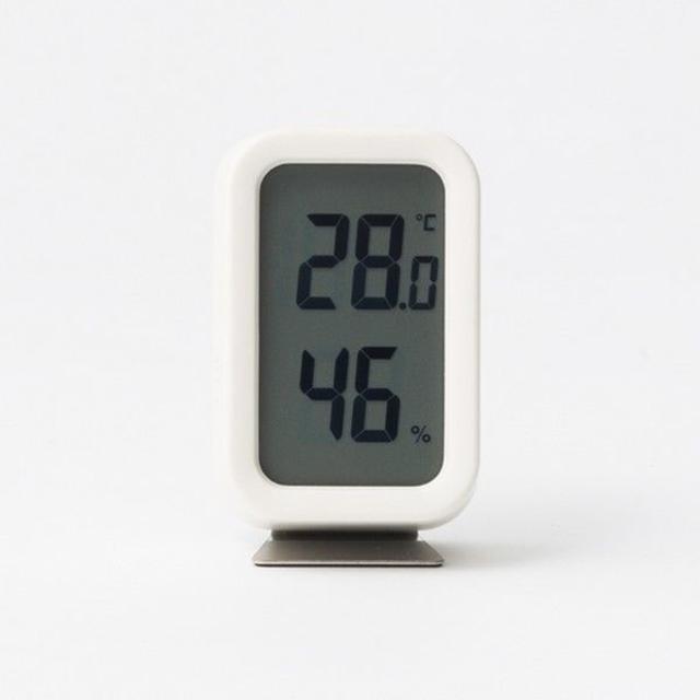 MUJI (無印良品)(ムジルシリョウヒン)の無印良品 デジタル温湿度計 ホワイト インテリア/住まい/日用品のインテリア小物(置時計)の商品写真