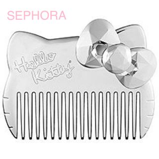 ハローキティ(ハローキティ)の新品レア☆ Sephora x hello kitty シルバーコーム(ヘアブラシ/クシ)