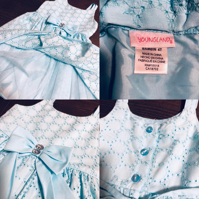 女の子 ワンピース ドレス Youngland 110サイズ キッズ/ベビー/マタニティのキッズ服女の子用(90cm~)(ワンピース)の商品写真