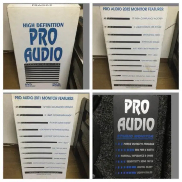 PRO-AUDIO STUDIO MONITOR 定価30万以上 送料無料 新品 楽器のレコーディング/PA機器(スピーカー)の商品写真