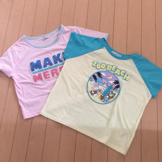 WEGO(ウィゴー)のウィゴー Ｔシャツ２枚セット  キッズ/ベビー/マタニティのキッズ服女の子用(90cm~)(Tシャツ/カットソー)の商品写真