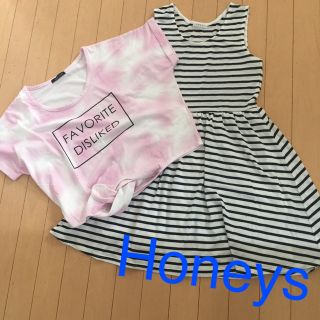 ハニーズ(HONEYS)のHoneys Ｔシャツ ワンピセット 160(ワンピース)