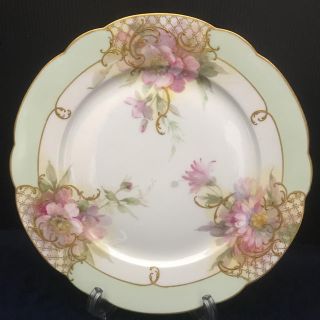 マイセン(MEISSEN)の★御専用【古KPMベルリン】印象主義様式 ／金彩 金盛上 花絵付皿(食器)