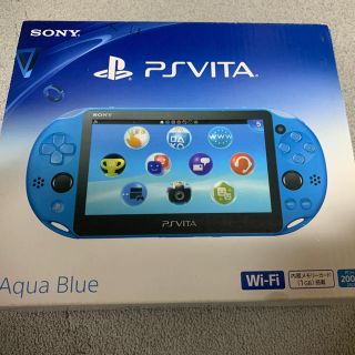 プレイステーションヴィータ(PlayStation Vita)の未使用美品 SONY  PS Vita PCH-2000 ZA23 アクアブルー(携帯用ゲーム機本体)