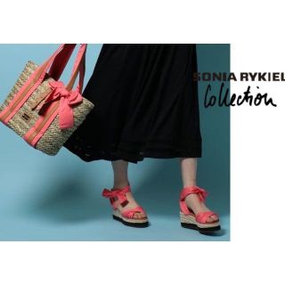 ソニアリキエル(SONIA RYKIEL)の激安新品31,320円★SONIA RYKIEL リボンウェッジサンダル(サンダル)