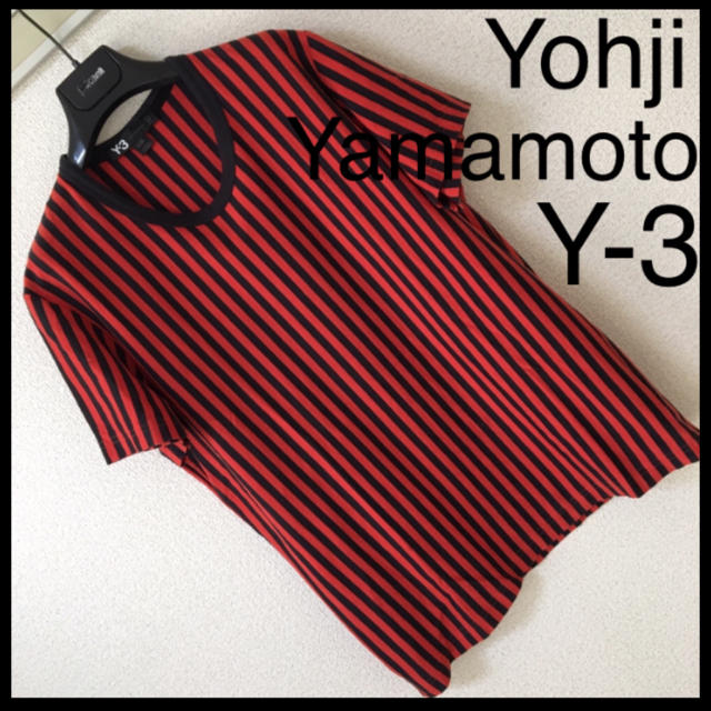 Tシャツ/カットソー(半袖/袖なし)◆Y-3 Yohji Yamamoto◆ロンドンストライプ リンガーTシャツ M