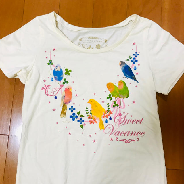 ITS'DEMO(イッツデモ)の小鳥Tシャツ✳︎イッツデモ レディースのトップス(Tシャツ(半袖/袖なし))の商品写真