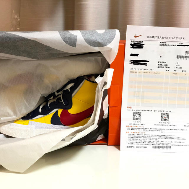 お得！ 二足セット！sacai × NIKE NIKE BLAZER MIDメンズ