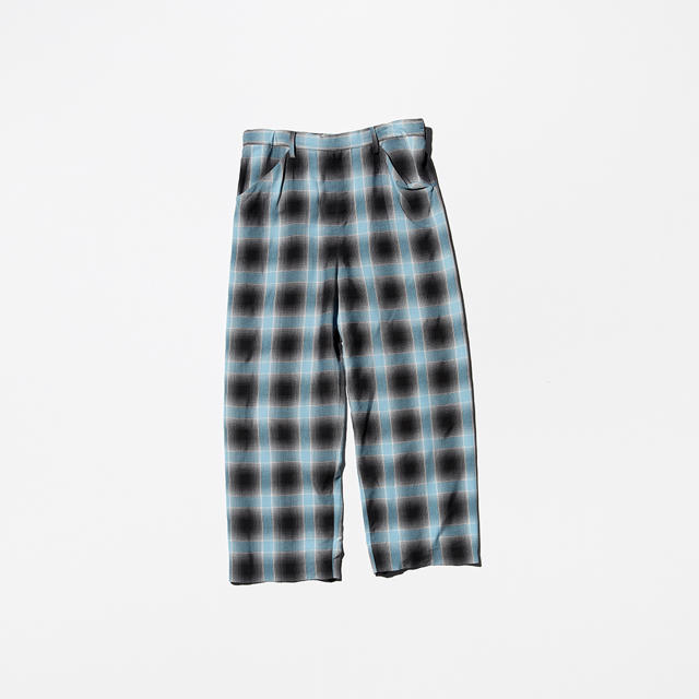 sunsea 19ss SHADOW CHECK SHIMBO PANTS 3