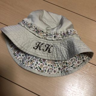 ハッカキッズ(hakka kids)の美品 Hakka kids  花柄 帽子 女の子(帽子)