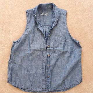 ギャップ(GAP)のデニムノースリーブシャツ(シャツ/ブラウス(半袖/袖なし))