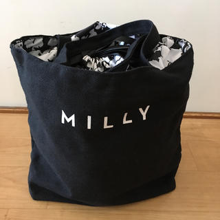 ミリー(Milly)のMILLY 黒 布 小さいトートバッグ(トートバッグ)