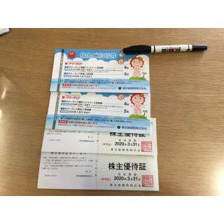 東京都競馬 株主優待　2冊　東京サマーランド(遊園地/テーマパーク)