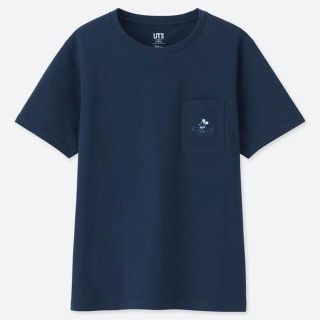 ユニクロ(UNIQLO)のバンちゃん専用★送料無料★ミッキーＴシャツ★紺★ＸＬ♪(Tシャツ(半袖/袖なし))