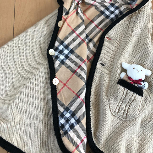 BURBERRY(バーバリー)のBurberry ケープ ポンチョ キッズ/ベビー/マタニティのベビー服(~85cm)(ジャケット/コート)の商品写真