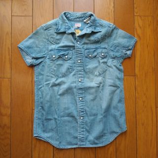 デニムダンガリー(DENIM DUNGAREE)のデニム&ダンガリー　半袖デニムシャツ　160cm(ブラウス)