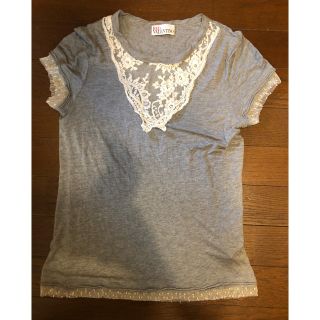 レッドヴァレンティノ(RED VALENTINO)のお値下げ❗️白チュール レッドヴァレンティノ グレーTシャツ(Tシャツ(半袖/袖なし))