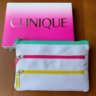 クリニーク(CLINIQUE)の◼️非売品◼️CLINIQUE 3チャック付きポーチ(ポーチ)