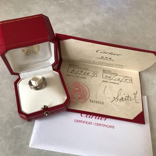 カルティエ(Cartier)の売り切れました☆Cartier LOVEリング ハーフダイヤ WG #52☆(リング(指輪))