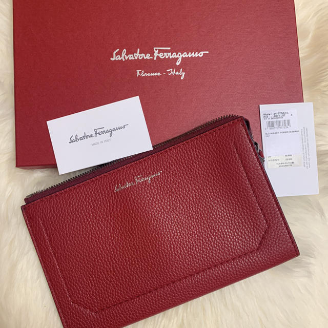 新品 フェラガモ☆Salvatore Ferragamo クラッチバッグ 本革 - www