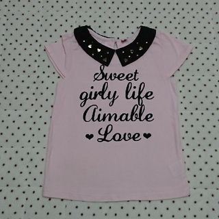 エマーブル 襟つきTシャツ  ピンク120サイズ(Tシャツ/カットソー)
