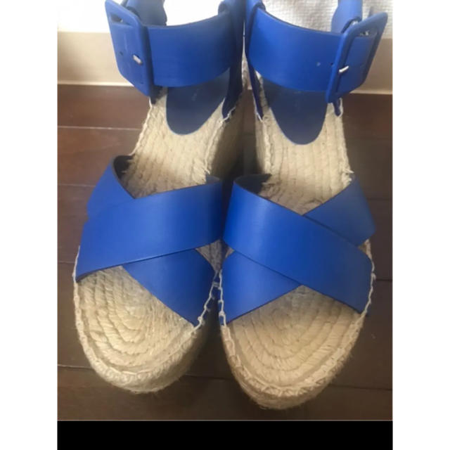 celine サンダル ウェッジソール ブルー celine サンダル ウェッジソール ブルー