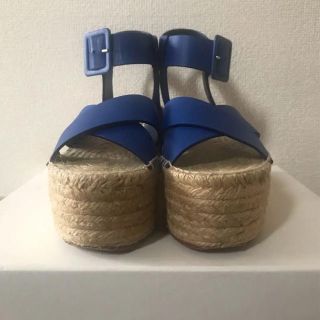 celine サンダル ウェッジソール  ブルー