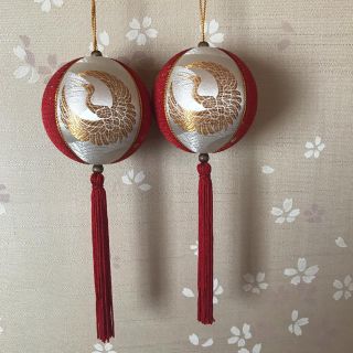 手鞠 てまり ハンドメイド 手毬 鶴 インテリア(その他)