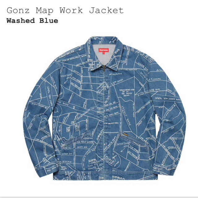 定価以下 Sサイズ Supreme gonz map work  jacket