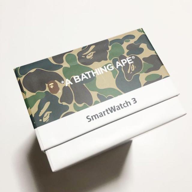 A BATHING APE(アベイシングエイプ)のA BATHING APE×SONY/SmartWatch3 本体＋ベルト メンズの時計(腕時計(デジタル))の商品写真