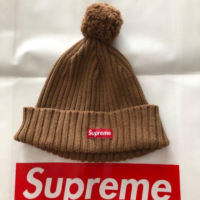 supreme overdyed ribbed beanie ベージュ