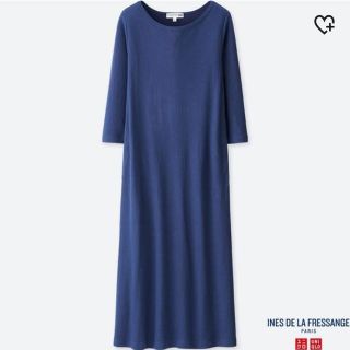 ユニクロ(UNIQLO)のUNIQLO イネス ダブルフェイスワンピース（七分袖）(ロングワンピース/マキシワンピース)