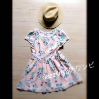 ダズリン(dazzlin)のdazzlin 花柄ローズ半袖ワンピース(ミニワンピース)